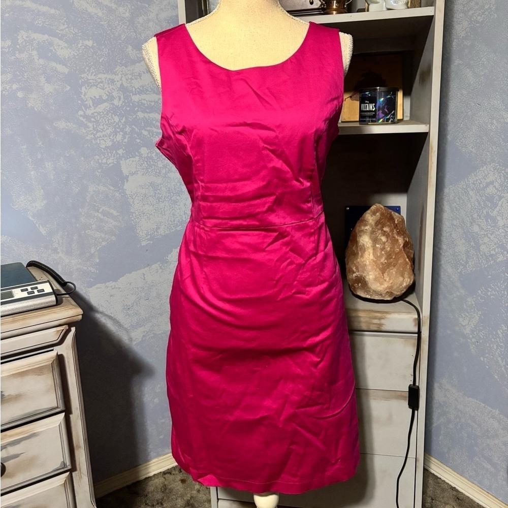 🛍Bundle sale🛍ALFRED SUNG Vibrant Pink Midi Dress - Picture 2 of 12